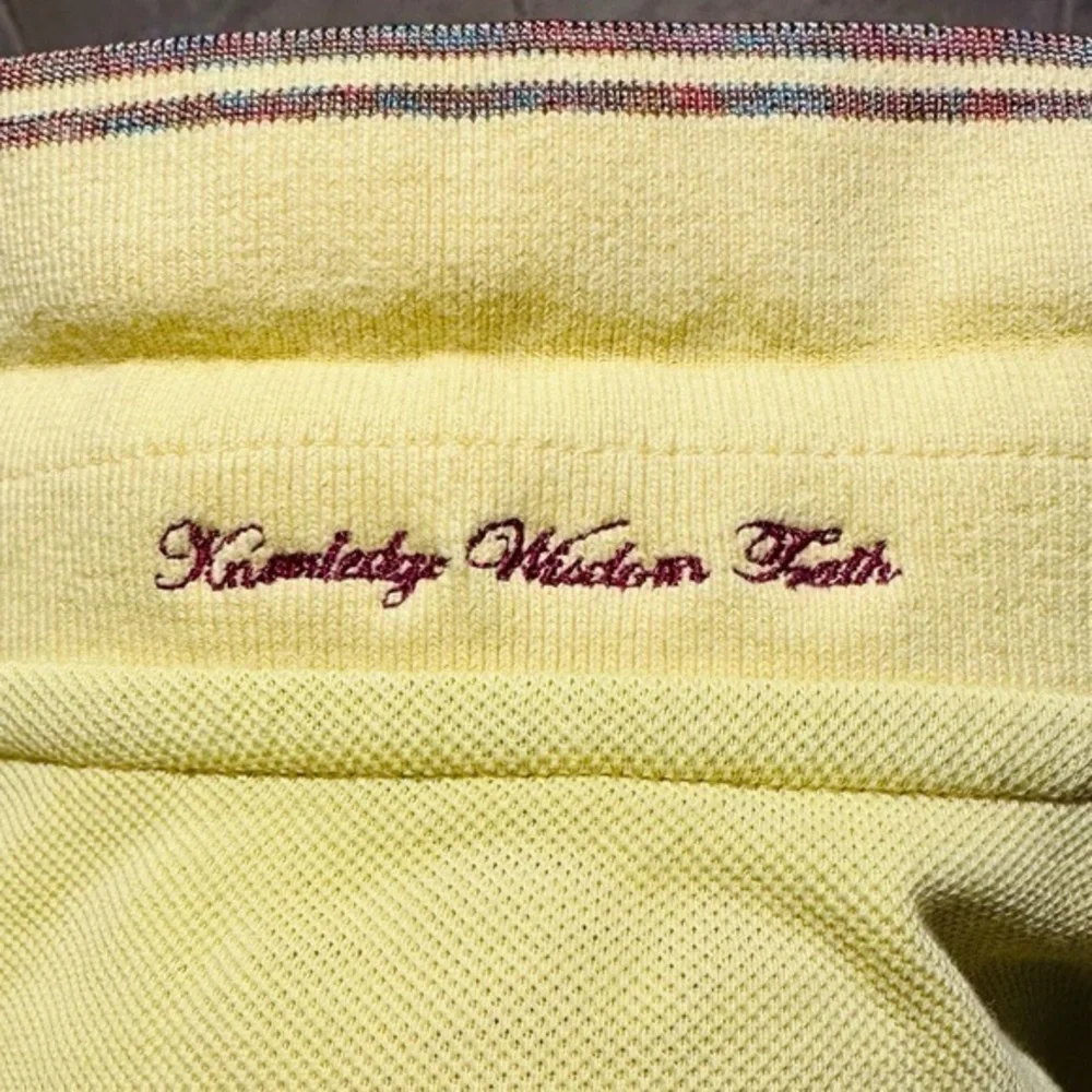 Robert Graham Men's Yellow‎ Button Front Twin Tipped Polo Shirt (2XL)